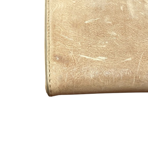 Frye Melissa Wallet Crossbody Bag Distressed Tan Leather Shoulder Purse - Picture 10 of 16